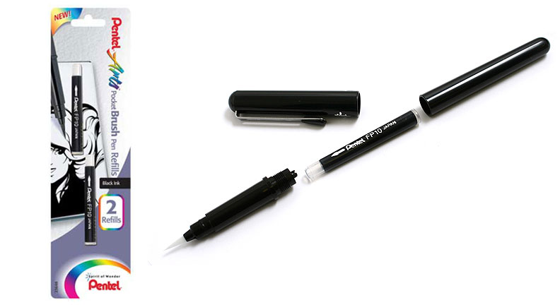 Pentel Pocket Brush Pen Refill 2-Pack 