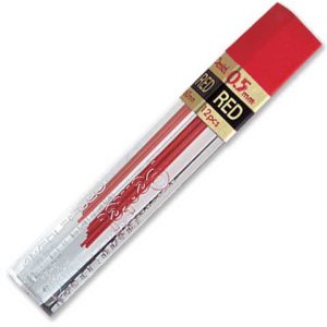 Lead Hi-Polymer Colored Red .5MM (12/TU)
